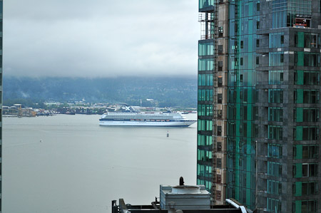 Zondag 31 juli - Vancouver, British Columbia - Uitzicht vanuit het hotel